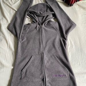 Vintage Carhartt purple/grey fleece zip up hoodie